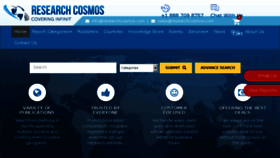 What Researchcosmos.com website looked like in 2018 (5 years ago)