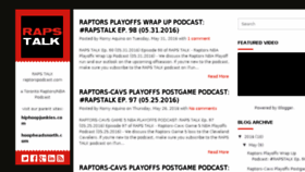 What Raptorspodcast.com website looked like in 2018 (5 years ago)