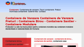 What Rocontainere.ro website looked like in 2018 (5 years ago)