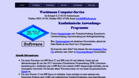 What Rwsoftware.de website looked like in 2018 (5 years ago)