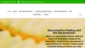 What Reconnecttoheal.com.au website looked like in 2018 (5 years ago)