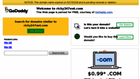 What Ricky247ent.com website looked like in 2018 (5 years ago)