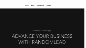 What Randomlead.com website looked like in 2018 (5 years ago)