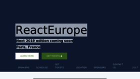What React-europe.org website looked like in 2018 (5 years ago)