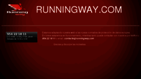 What Runningway.com website looked like in 2018 (5 years ago)