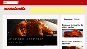 What Recetolandia.com website looked like in 2018 (5 years ago)