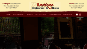 What Rustiquerestaurants.co.uk website looked like in 2018 (5 years ago)