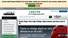 What Rameder.fr website looked like in 2018 (7 years ago)