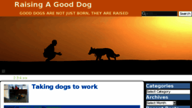 What Raising-a-good-dog.com website looked like in 2018 (5 years ago)
