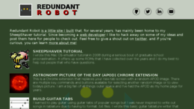 What Redundantrobot.com website looked like in 2018 (5 years ago)