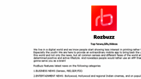 What Rozbuzz.com website looked like in 2018 (5 years ago)
