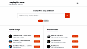 What Rvaplaylist.com website looked like in 2018 (5 years ago)
