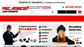 What Recambioshosteleria.com website looked like in 2018 (5 years ago)