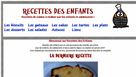 What Recettesenfants.com website looked like in 2018 (5 years ago)
