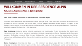 What Residence-alpin.at website looked like in 2018 (5 years ago)