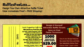 What Rafflesforless.com website looked like in 2018 (5 years ago)