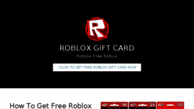 What Robloxgiftcard.com website looked like in 2018 (5 years ago)