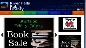 What Riverfallspubliclibrary.org website looked like in 2018 (5 years ago)