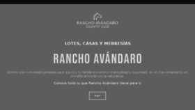 What Ranchoavandaro.com.mx website looked like in 2018 (7 years ago)