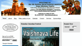 What Radhakalachandji.com website looked like in 2018 (5 years ago)