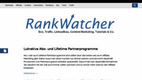 What Rankwatcher.de website looked like in 2018 (5 years ago)
