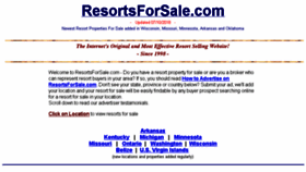 What Resortsforsale.com website looked like in 2018 (5 years ago)
