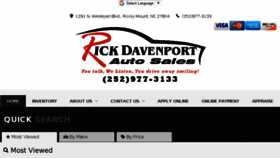 What Rickdavenportauto.com website looked like in 2018 (5 years ago)