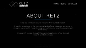What Ret2.io website looked like in 2018 (5 years ago)