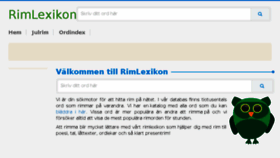 What Rimlexikon.se website looked like in 2018 (5 years ago)