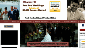 What Reverendronweddings.com website looked like in 2018 (5 years ago)