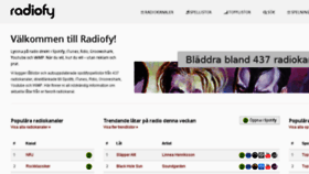 What Radiofy.se website looked like in 2018 (5 years ago)