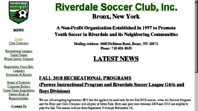 What Riverdalesoccerclub.org website looked like in 2018 (5 years ago)