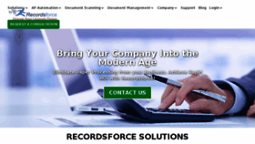 What Recordsforce.com website looked like in 2018 (5 years ago)