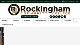 What Rockinghamcc.edu website looked like in 2018 (5 years ago)
