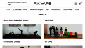 What Rxvape.com website looked like in 2018 (5 years ago)
