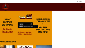 What Radiocampuslorraine.com website looked like in 2018 (5 years ago)
