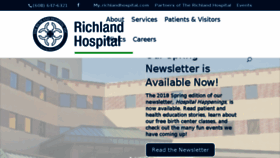 What Richlandhospital.com website looked like in 2018 (5 years ago)