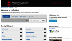 What Research.wou.edu website looked like in 2018 (5 years ago)