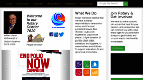 What Rotary7610.org website looked like in 2018 (7 years ago)