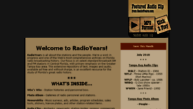 What Radioyears.com website looked like in 2018 (5 years ago)