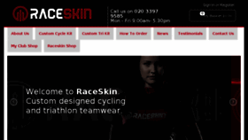 What Raceskin.co.uk website looked like in 2018 (5 years ago)