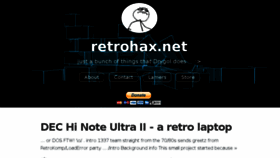 What Retrohax.net website looked like in 2018 (5 years ago)
