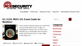 What Rcesecurity.com website looked like in 2018 (5 years ago)