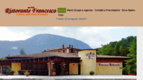 What Ristorantefrancesco.it website looked like in 2018 (5 years ago)