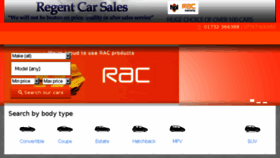 What Regentcarsales.com website looked like in 2018 (5 years ago)