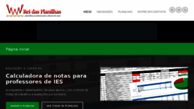 What Reidasplanilhas.com.br website looked like in 2018 (5 years ago)