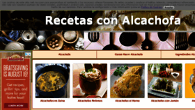 What Recetaalcachofa.com website looked like in 2018 (5 years ago)