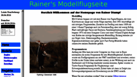 What Rainers-modellflugseite.de website looked like in 2018 (5 years ago)