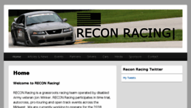 What Reconracing.com website looked like in 2018 (5 years ago)
