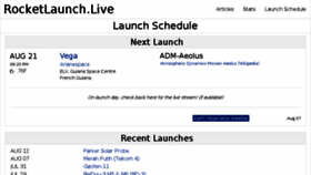 What Rocketlaunch.live website looked like in 2018 (5 years ago)